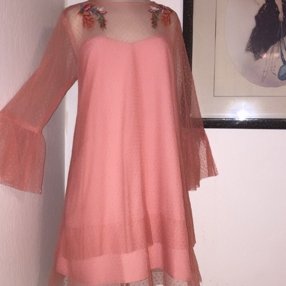 womens blush pink dress